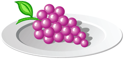grapes on a plate